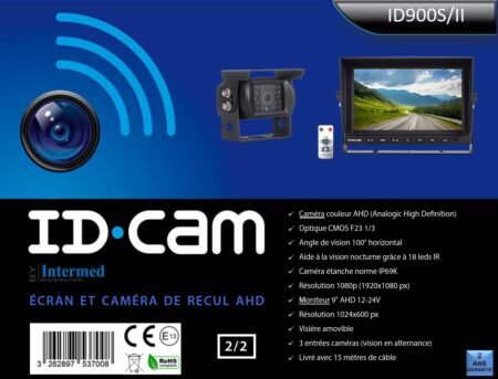 Camera de recul AHD avec moniteur 9" couleur – Image 2