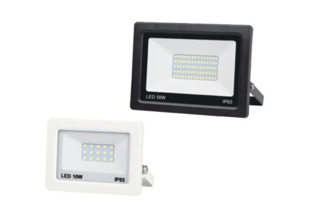 Projecteur LED extra plat Blanc/Noir