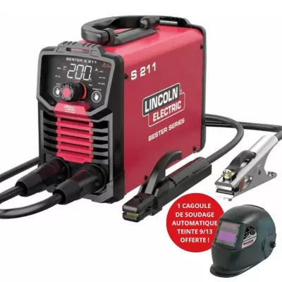 Poste à souder inverter MMA/TIG S211 (+ 1 Cagoule OFFERTE)