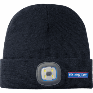 Bonnet avec lampe frontale LED intégrée