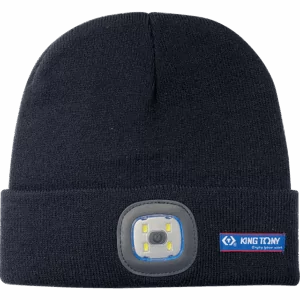 Bonnet avec lampe frontale LED intégrée
